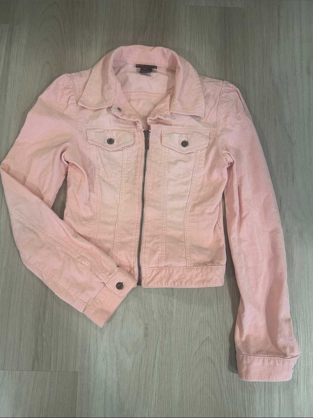 Diesel Pink Cropped Zip Jean Jacket